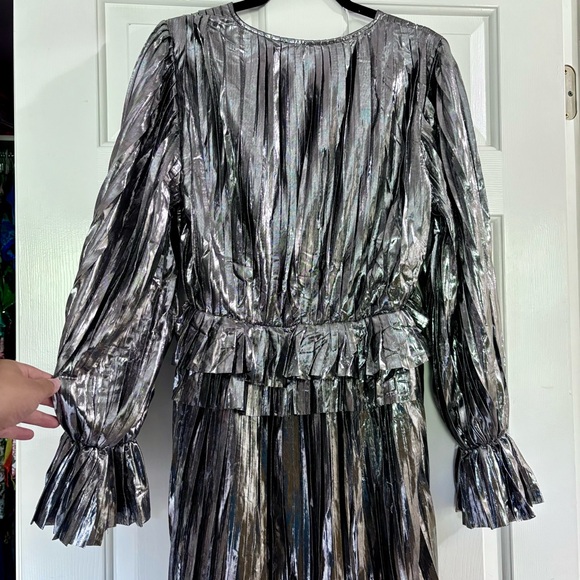 NWT Buddy Love plisse metallic maxi - Picture 10 of 13